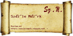 Szüle Márk névjegykártya
