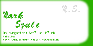 mark szule business card